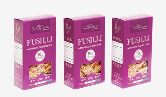 Artisanal Gluten Free & High Protein Pasta - Fusilli - pack of 3